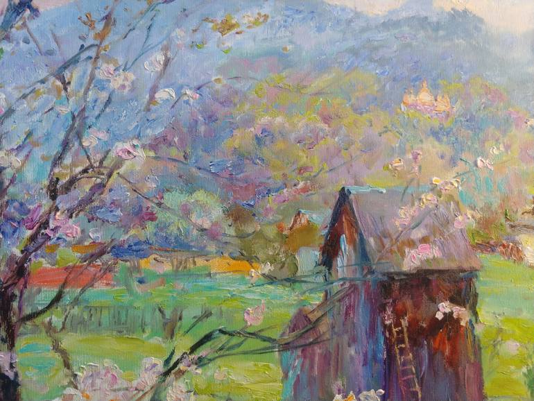 Original Expressionism Landscape Painting by Svitlana Gunchenko