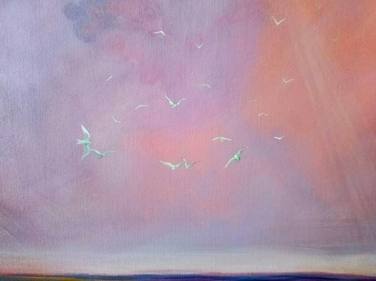 Original Abstract Expressionism Seascape Painting by Sanna Pynnönen