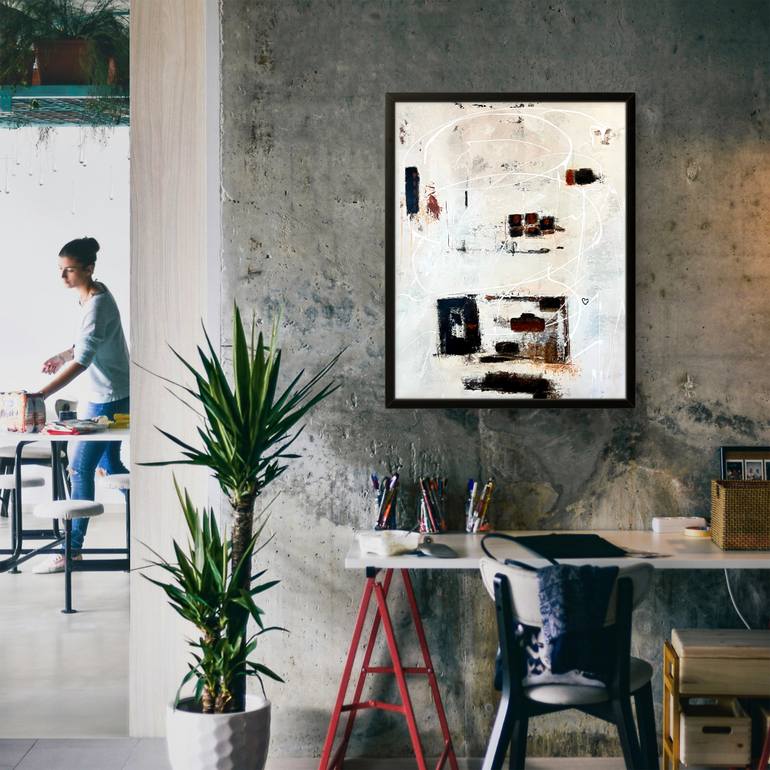 Original Abstract Expressionism Abstract Painting by Kateryna Malomuzh