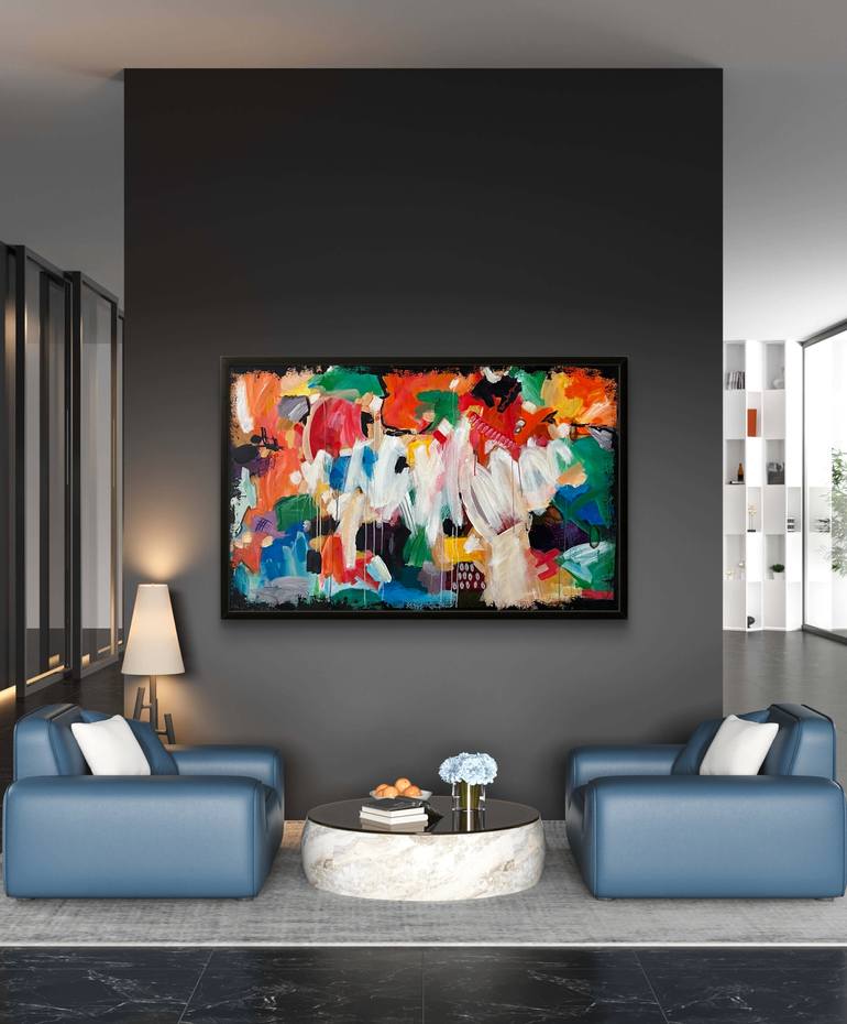 Original Abstract Expressionism Abstract Painting by Kateryna Malomuzh