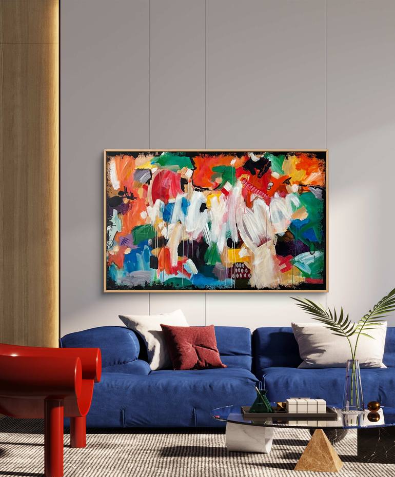 Original Abstract Expressionism Abstract Painting by Kateryna Malomuzh