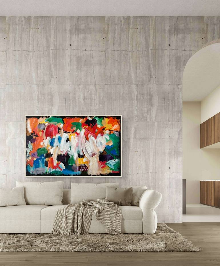 Original Abstract Expressionism Abstract Painting by Kateryna Malomuzh