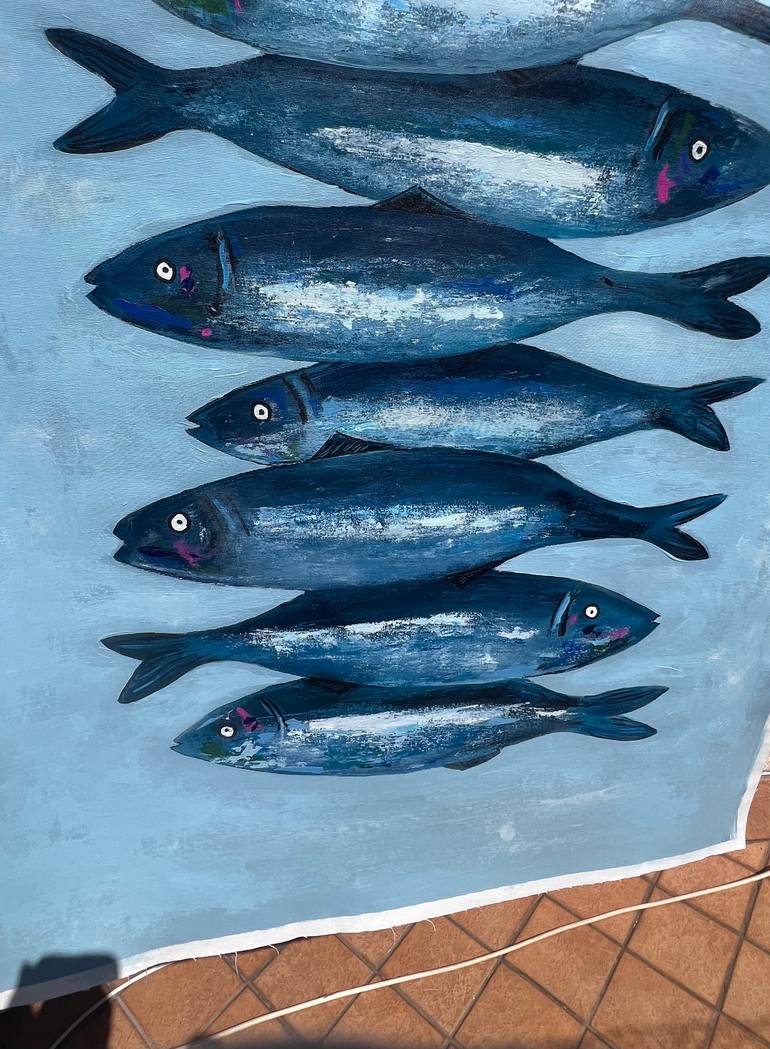 Original Abstract Animal Painting by Kateryna Malomuzh