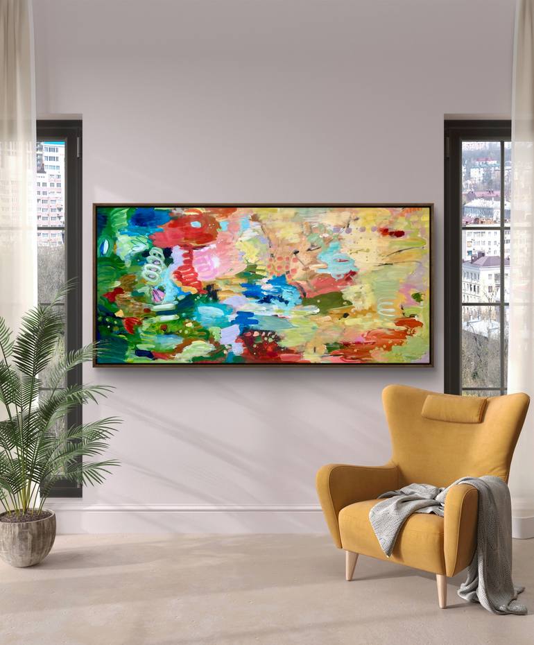Original Abstract Expressionism Abstract Painting by Kateryna Malomuzh