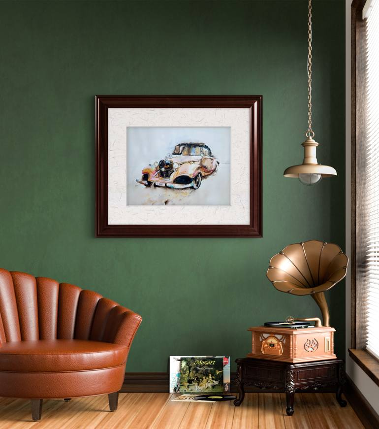 Original Surrealism Car Mixed Media by Olga Sova