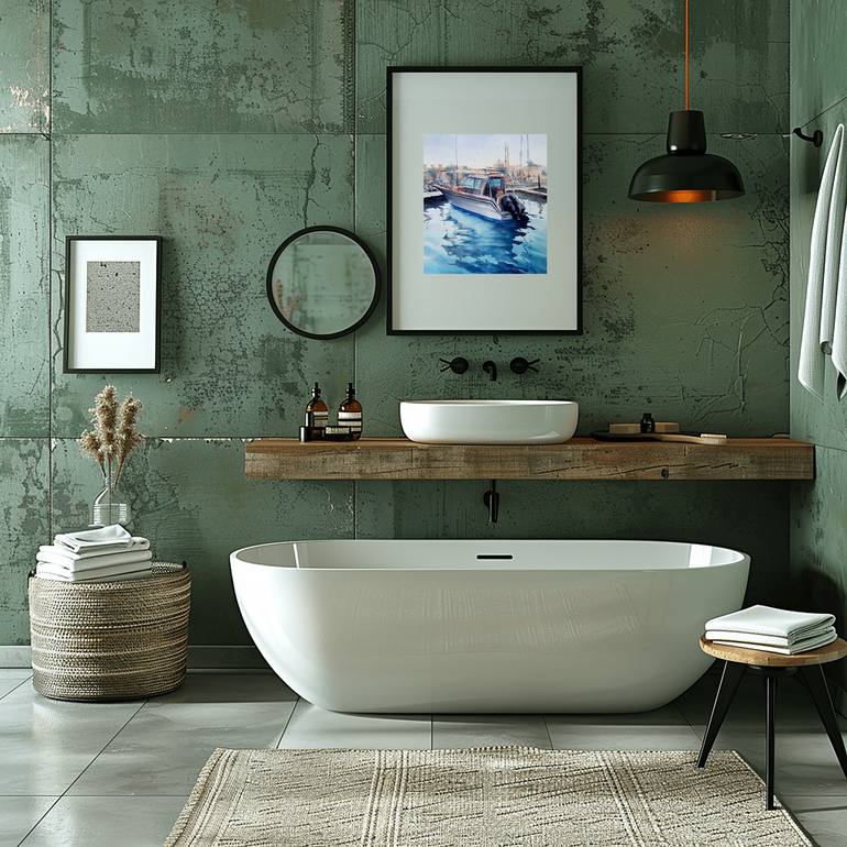 Original Figurative Seascape Painting by Olga Sova