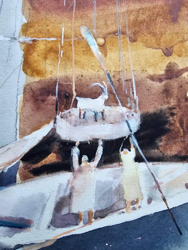 Original Surrealism Landscape Mixed Media by Olga Sova