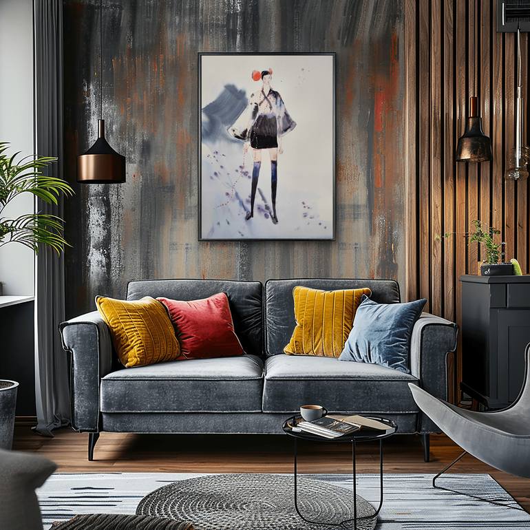 Original Surrealism Women Mixed Media by Olga Sova