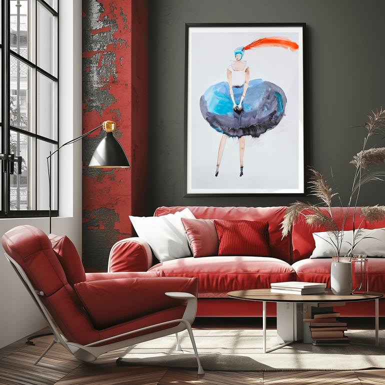 Original Surrealism Women Mixed Media by Olga Sova