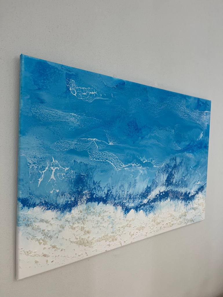 Original Abstract Beach Painting by Nataliia Mcmillian