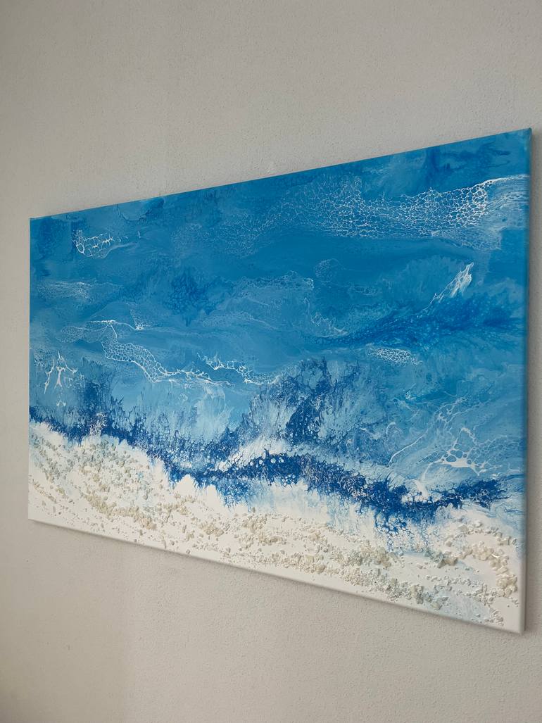Original Abstract Beach Painting by Nataliia Mcmillian