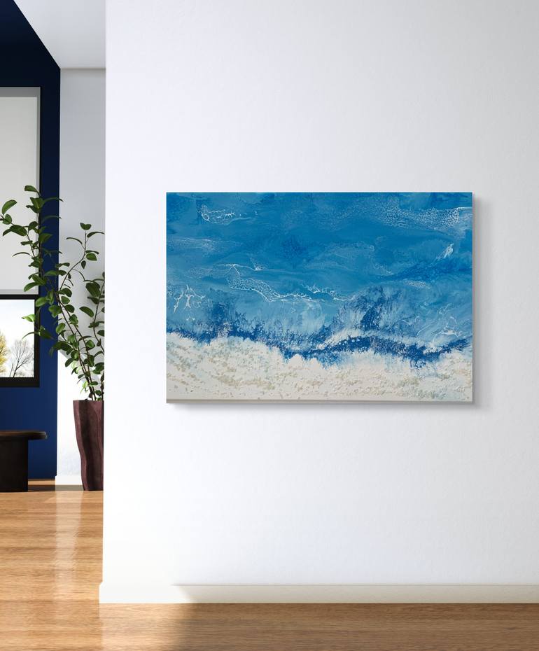 Original Abstract Beach Painting by Nataliia Mcmillian