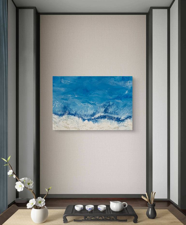 Original Abstract Beach Painting by Nataliia Mcmillian