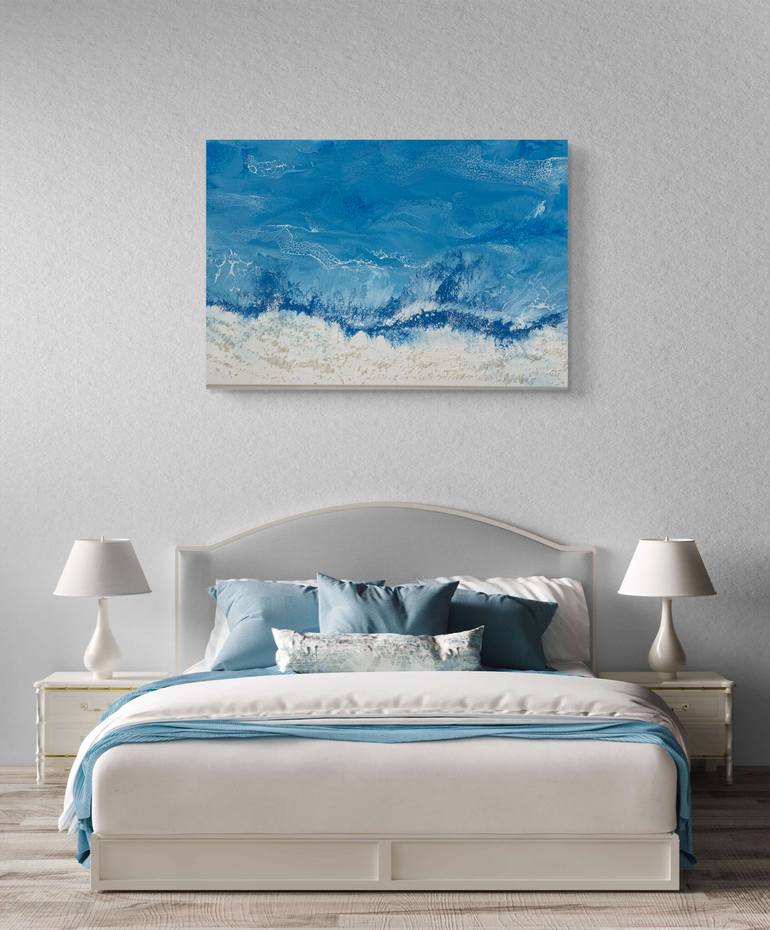 Original Abstract Beach Painting by Nataliia Mcmillian