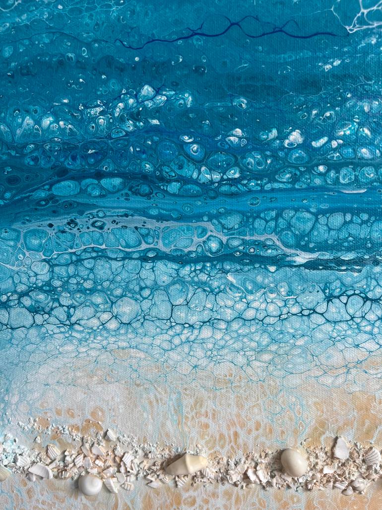 Original Abstract Beach Painting by Nataliia Mcmillian