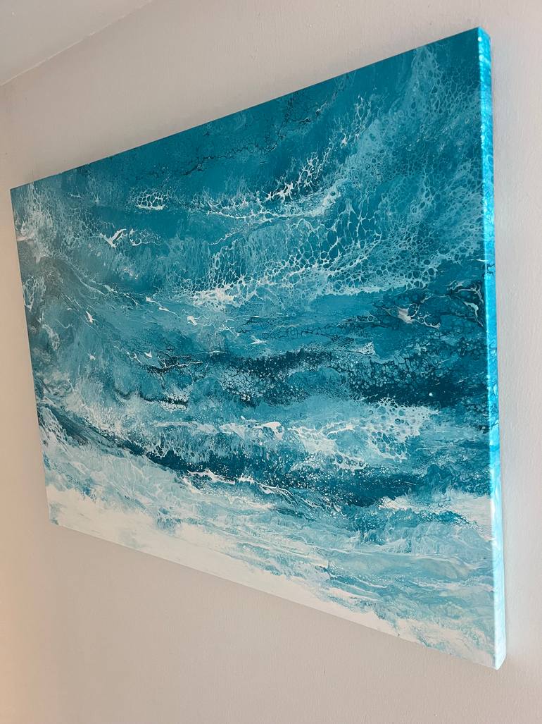 Original Abstract Beach Painting by Nataliia Mcmillian