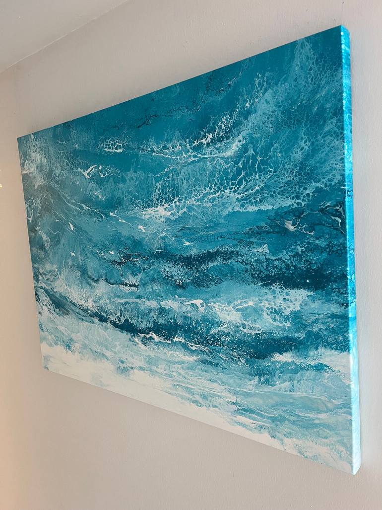 Original Abstract Beach Painting by Nataliia Mcmillian