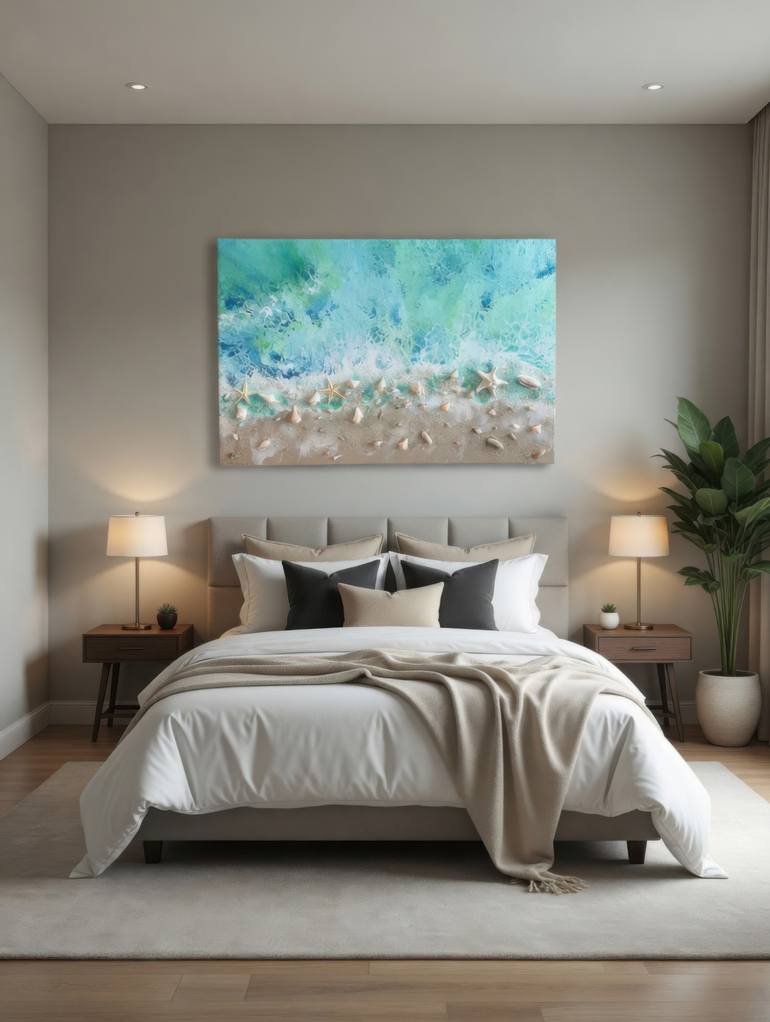Original Expressionism Beach Painting by Nataliia Mcmillian
