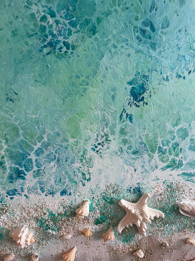 Original Expressionism Beach Painting by Nataliia Mcmillian