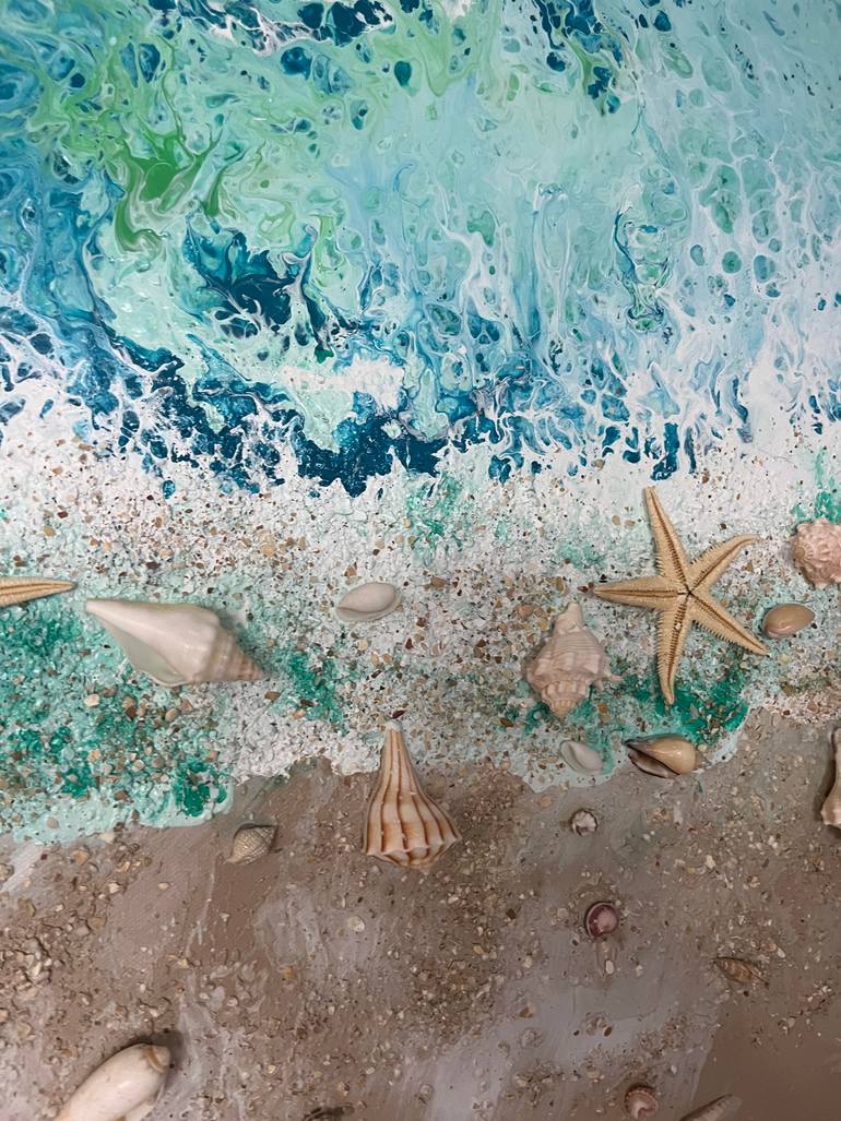 Original Expressionism Beach Painting by Nataliia Mcmillian