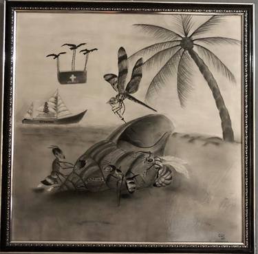 Original Black & White Landscape Paintings by Clinton Gabriel