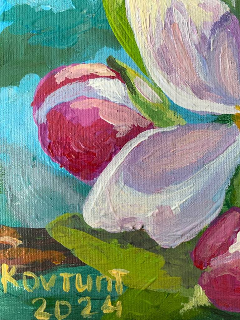 Original Realism Floral Painting by Tetiana Kovtun