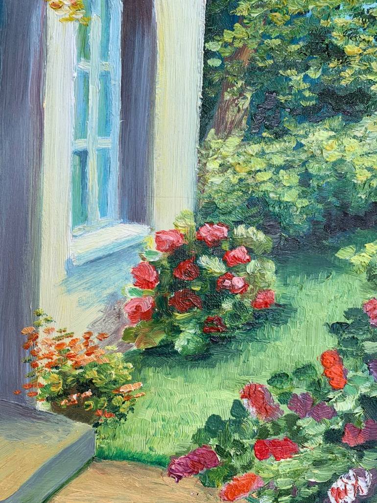 Original Impressionism Garden Painting by Tetiana Kovtun