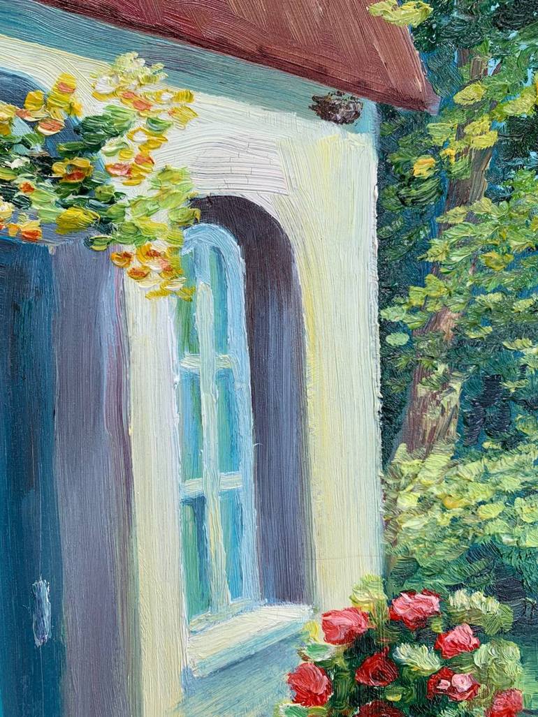 Original Impressionism Garden Painting by Tetiana Kovtun