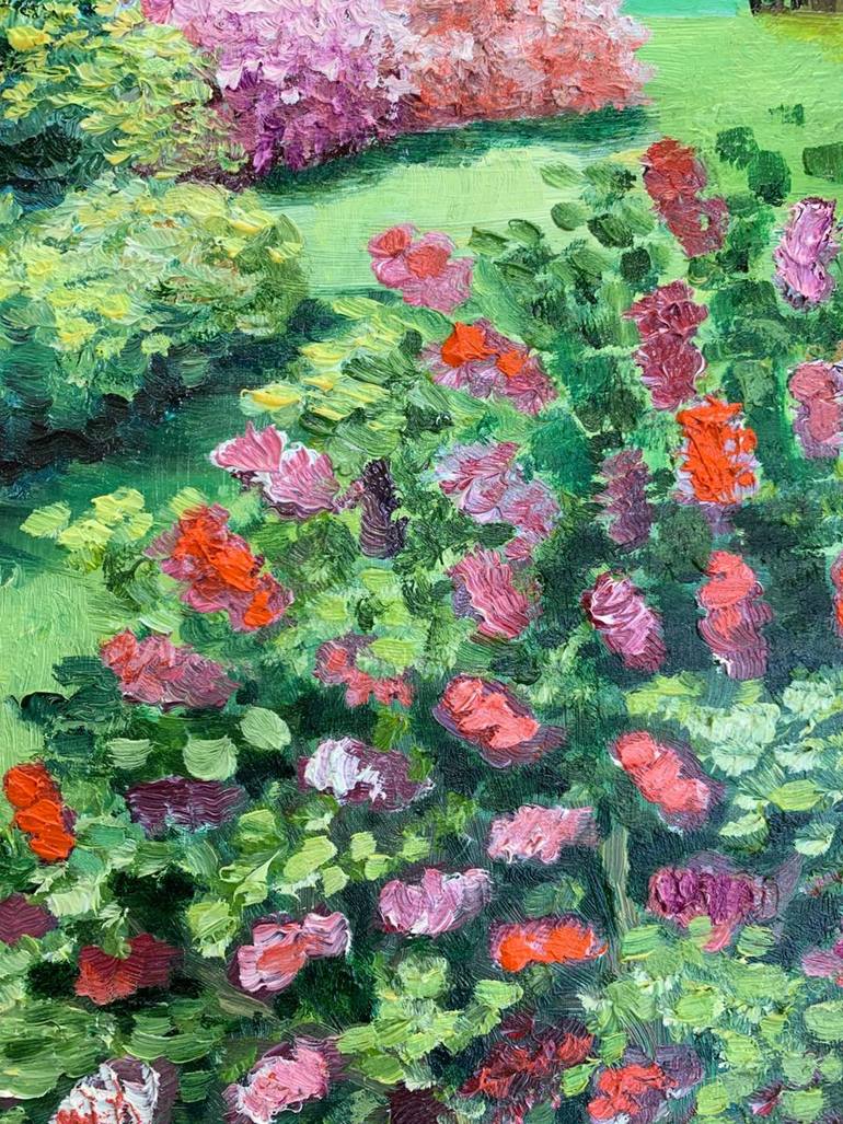 Original Impressionism Garden Painting by Tetiana Kovtun