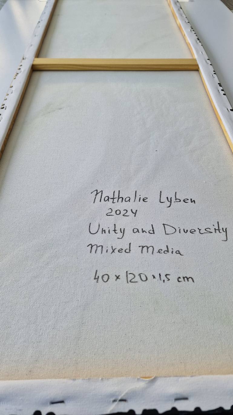 Original Abstract Expressionism Fantasy Mixed Media by Nathalie Lyben