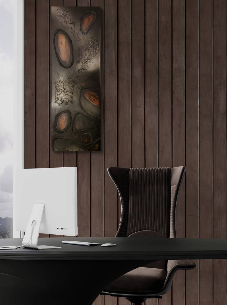 Original Abstract Expressionism Fantasy Mixed Media by Nathalie Lyben