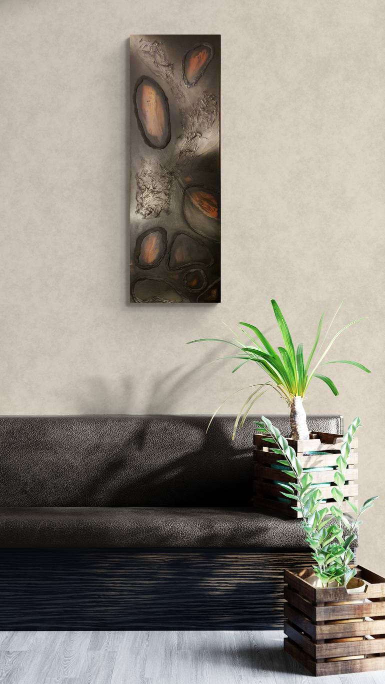 Original Abstract Expressionism Fantasy Mixed Media by Nathalie Lyben