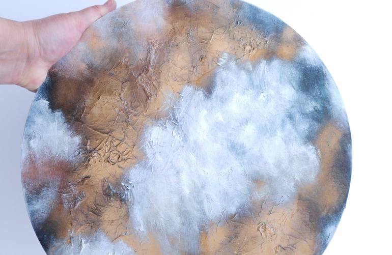 Original Abstract Expressionism Fantasy Mixed Media by Nathalie Lyben