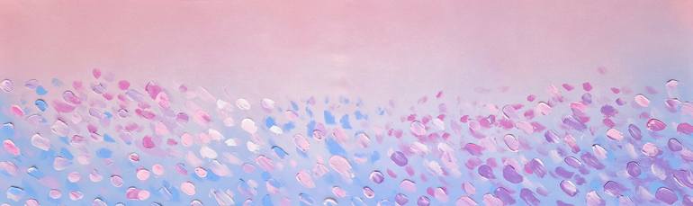 Original Abstract Painting by Nathalie Lyben | Abstract Art on Canvas | Pink and Purple Abstract Floral Painting, Modern Pastel Wall Art