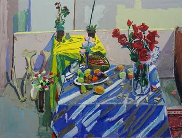 Original Abstract Still Life Paintings by Petar Đorđević 