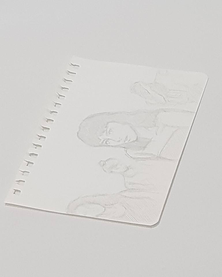 Original Black & White Music Drawing by Kay Artist