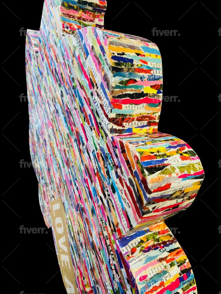 Original Abstract Expressionism Floral Sculpture by Michelle Filips