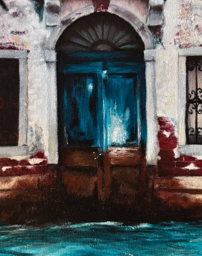 Original Contemporary Cities Painting by Lynnette Grimm