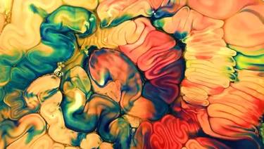 Original Art Deco Abstract Printmaking by Ratu Tunggadewi