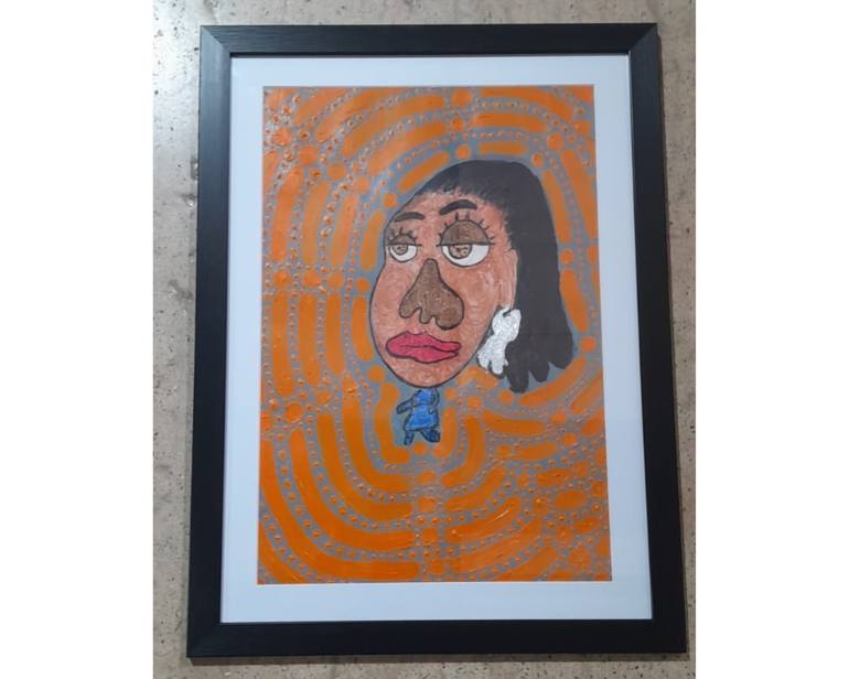 Original Abstract Expressionism Women Painting by Jacob Butinyana
