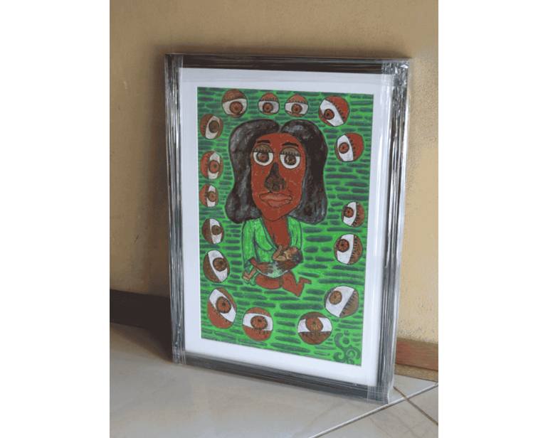 Original Abstract Expressionism Women Painting by Jacob Butinyana