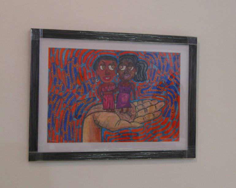 Original Abstract Expressionism Women Painting by Jacob Butinyana