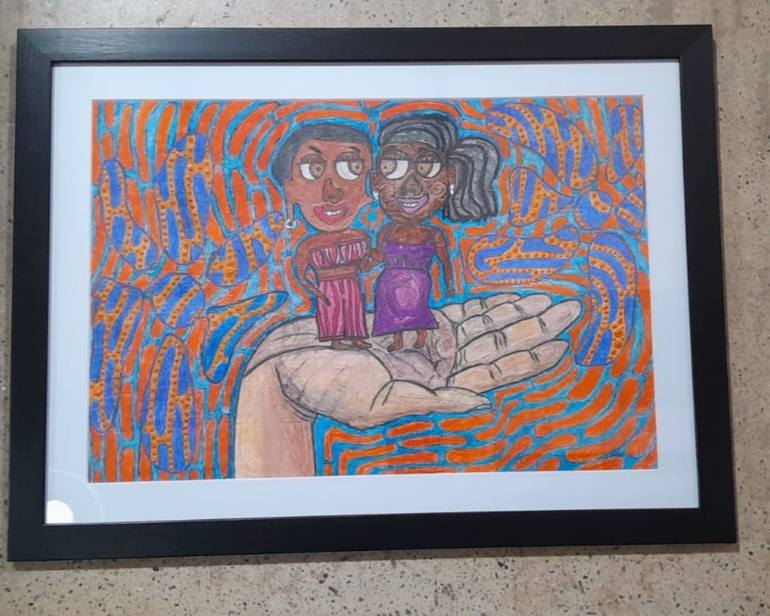 Original Abstract Expressionism Women Painting by Jacob Butinyana