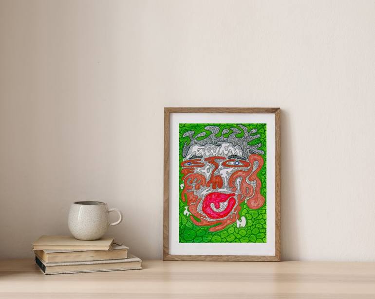 Original Abstract Expressionism Abstract Drawing by Jacob Butinyana