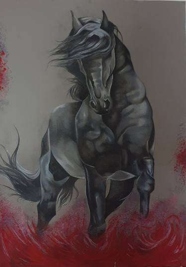 Original Expressionism Animal Drawings by Elizabeta Koceva