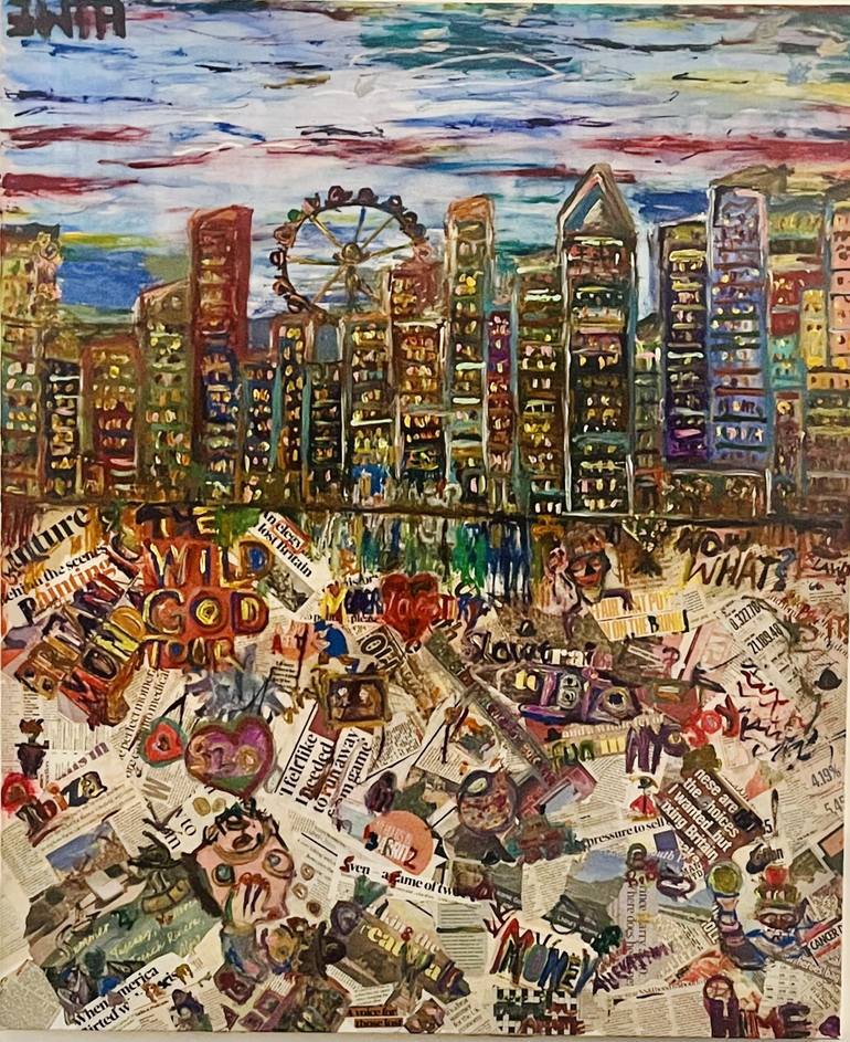 Original Conceptual Cities Painting by Sharzad Hime
