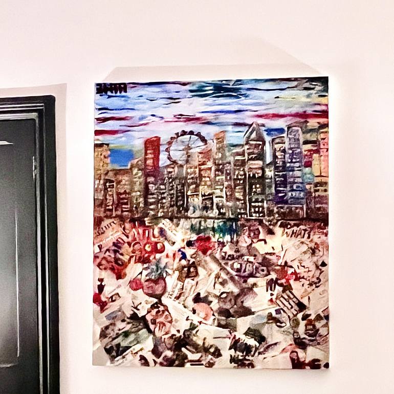 Original Conceptual Cities Painting by Sharzad Hime
