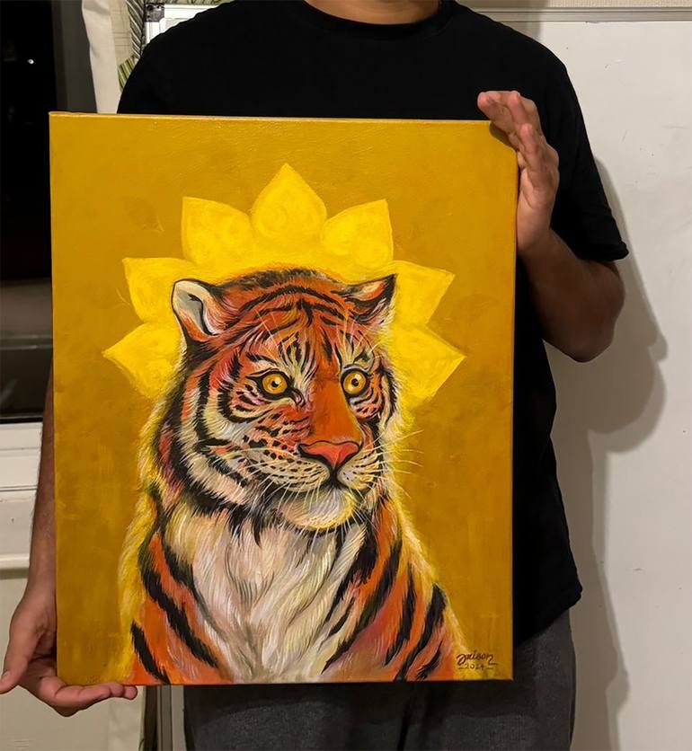 Original Figurative Animal Painting by Jaison Sebastian P
