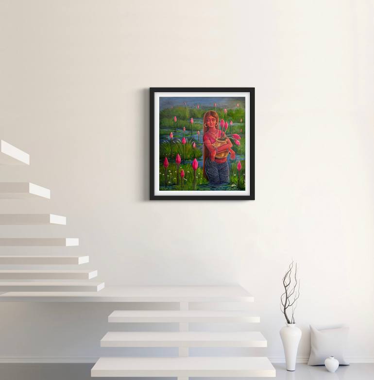 Original Conceptual Women Painting by Jaison Sebastian P