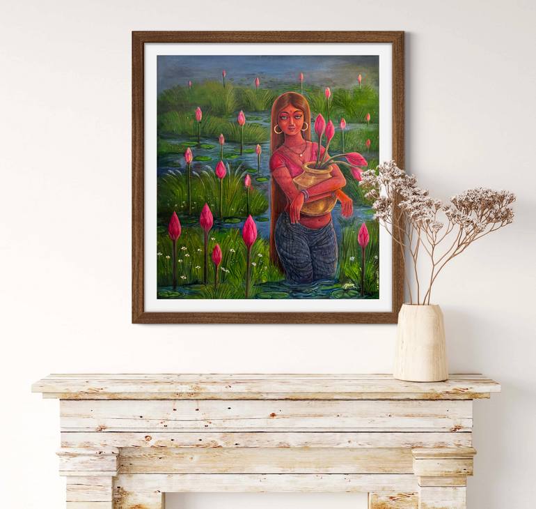 Original Conceptual Women Painting by Jaison Sebastian P